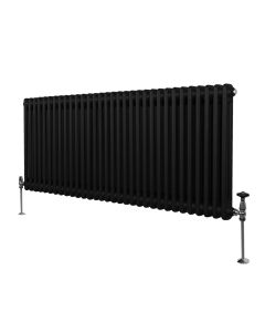 Traditional 2 Column Radiator - 600 x 1462mm - Black