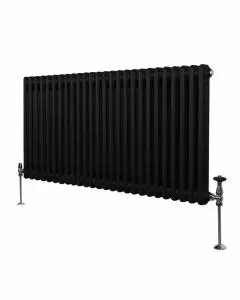 Traditional 2 Column Radiator - 600 x 1192mm - Black