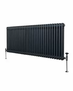 Traditional 2 Column Radiator - 600 x 1462mm - Anthracite Grey