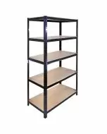 Monster Racking T-Rax Metal Storage Shelves, Black, 90cm W, 45cm D