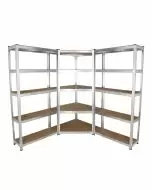 Galwix 90cm Racking Bundle: Corner Shelving and 2 Garage Racking Bays